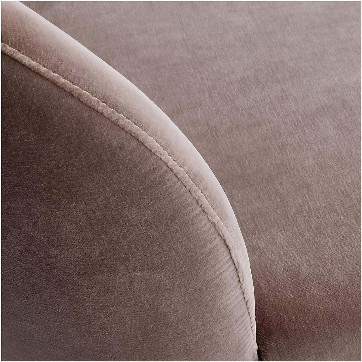 Camille Taupe Italian Dining Chair - Image 2